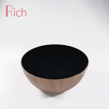 modern glass center table living room black fiberglass round table